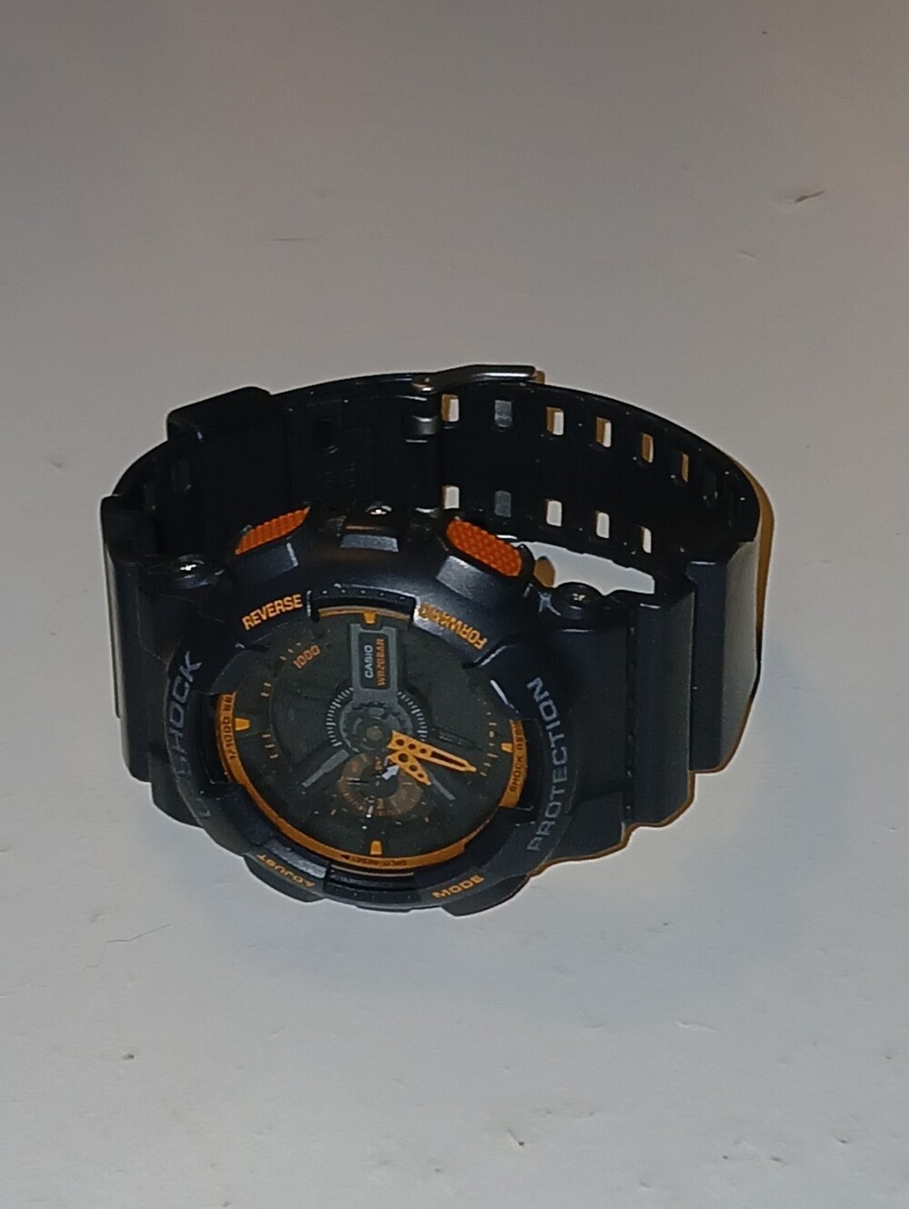 Casio Black Watch with Orange Accents